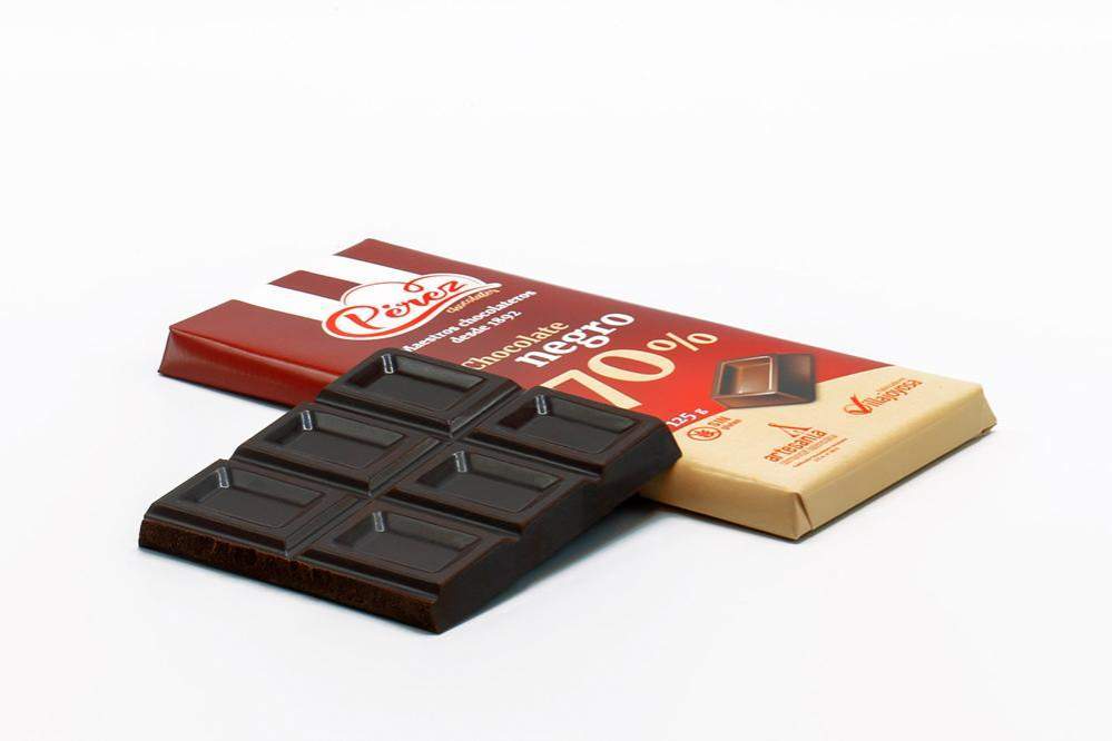Chocolate Negro 70% Cacao 125g - Chocolates Pérez - chocolateSI.com