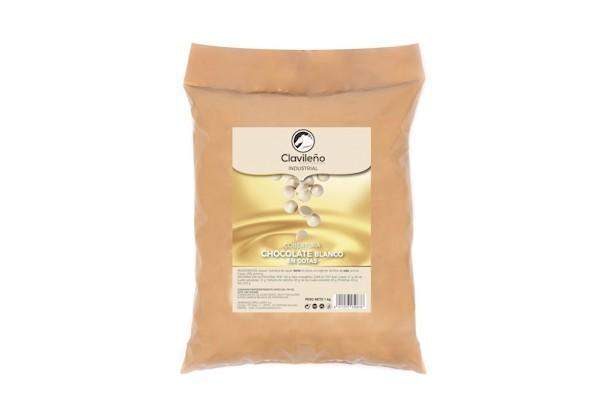 chocolates clavileno Cobertura de Chocolate Blanco en Gotas 1kg - Chocolates Clavileño