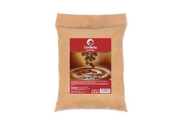 chocolates clavileno Cobertura de Chocolate con Leche en Gotas 1kg - Chocolates Clavileño