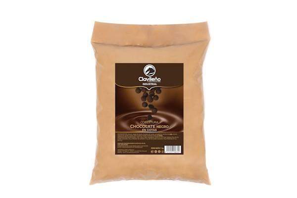 chocolates clavileno Cobertura de Chocolate Negro 52% en Gotas 1kg - Chocolates Clavileño