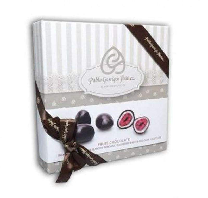 Fruit Chocolate Frambuesa & Chocolate Blanco y Fondant 100 g.-ChocolateSI-bombones,Chocolate Blanco,Con Frutas,fondant,pablo garrigos,san valentin,Sin Gluten