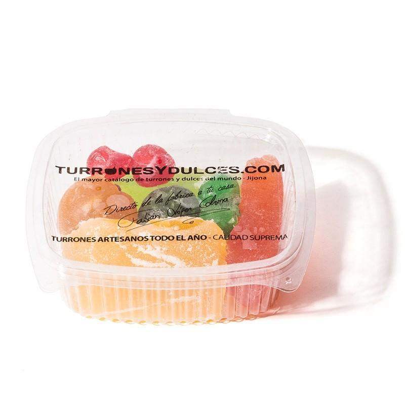 Fruta Escarchada y glaseada, bandeja de 400 gramos-ChocolateSI-Cajas,Con Almendras,Con Frutas,Con Naranja,Lotes,Navidad,Sin Gluten,Tartas,turrones artesanos