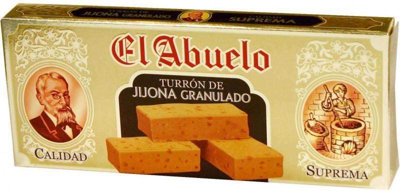 Turrón Jijona 300 g El Abuelo-ChocolateSI-Blandos,Con Almendras,Estuches,Grandes,Sin Gluten,turrones artesanos