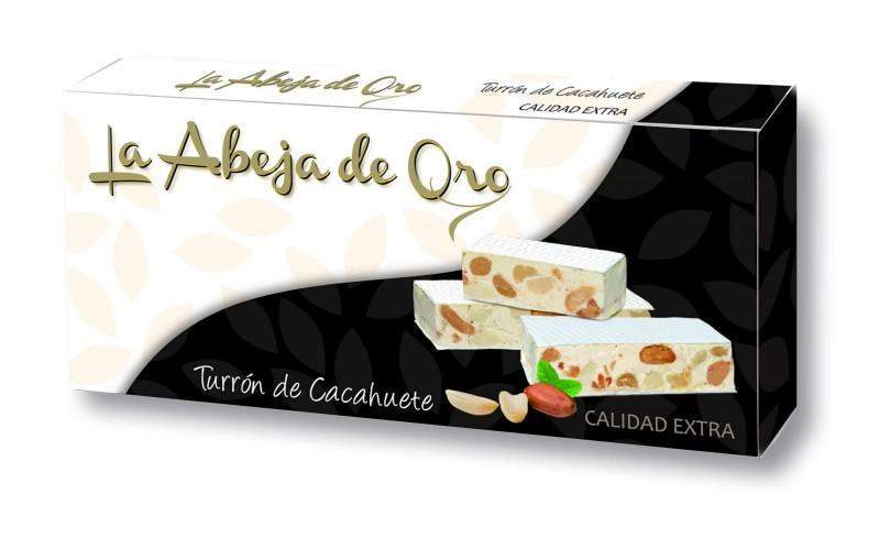 Turrón de Cacahuete Duro 200g La Abeja de Oro-ChocolateSI-Con Cacahuete,Duro