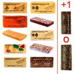 Lote 10 turrones artesanos variados (+1 de regalo)-ChocolateSI-Blandos,Con Almendras,Con Frutas,Crujiente,Duro,Lotes,Sin Gluten,turrones artesanos