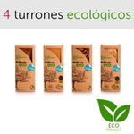 Lote de 4 turrones ecológicos El Abuelo-ChocolateSI-Con Almendras,Ecológico,Lotes,Manteca de Cacao