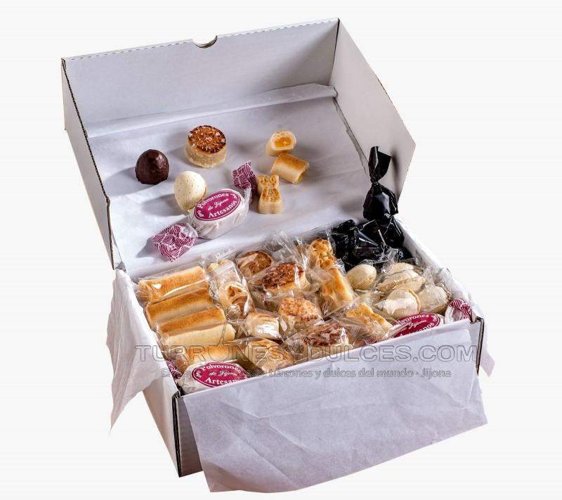 Lote surtido Mazapán Artesano, Pack Degustación 2 Kg con polvorones y bombones delicatessen.-ChocolateSI-Cajas,Con Almendras,Lotes,Mazapanes,turrones artesanos