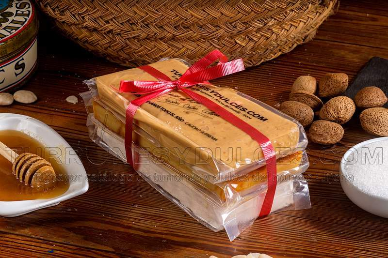 Lote "La Terreta": pack 3 turrones artesanos: Jijona, Alicante y Yema Tostada.-ChocolateSI-Con Almendras,Lotes,turrones artesanos