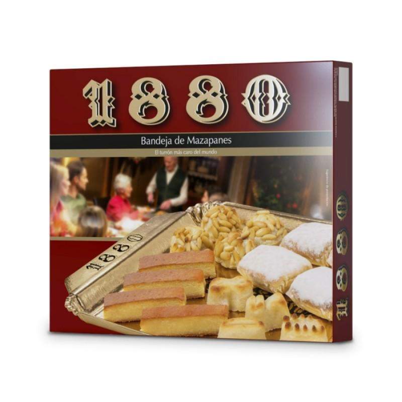 1880 bandeja de surtido de mazapanes caja 295 gr-ChocolateSI-Cajas,Con Almendras,Lotes,Mazapanes,Nueces