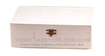 Caja de madera con tapa para 3 turrones (vacía) - Madera Natural de Chopo - 20cm x 7cm x 6,5cm - Visagras y Cierre Doradas-ChocolateSI-Cajas,Lotes,turrones artesanos