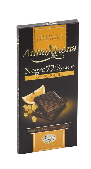 Lote 4 Chocolates Puros de la marca Antiu Xixona - Calidad Premium Extrafino-ChocolateSI-70%,80%,antiu xixona,Chocolate Negro,Con Frutas,Sin Gluten