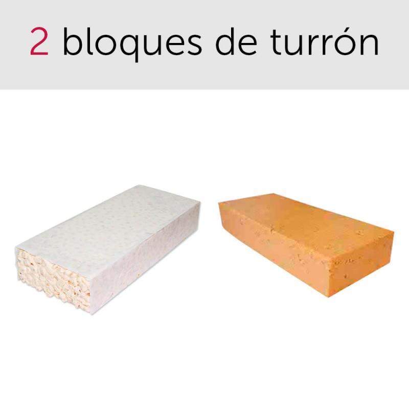 Pack de bloques de turrón Jijona y Alicante-ChocolateSI-Con Almendras,Lotes