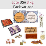 Lote especial USA 3 kg. Pack turrones variados-ChocolateSI-Con Almendras,Lotes,Manteca de Cerdo,Mazapanes,Navidad,Tortas