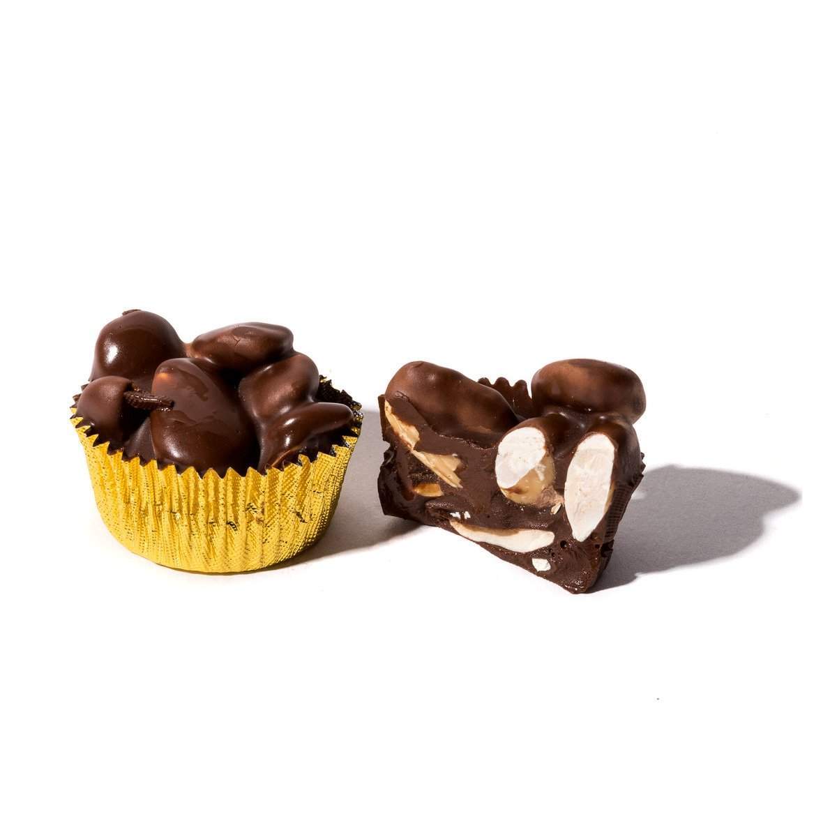 Bombones de Chocolate Negro con Almendras 50% Cacao - Chocolates Pérez - chocolateSI.com