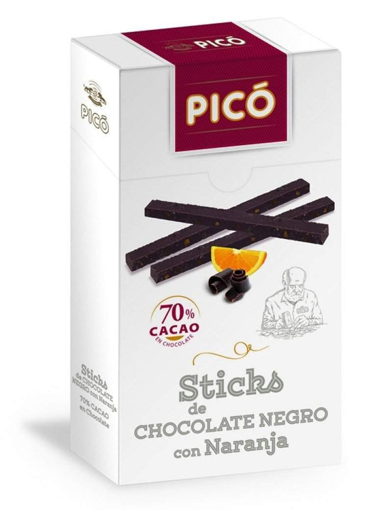Sticks de chocolate negro con naranja Picó - 100g-ChocolateSI-Barquillos,Chocolate Negro,Con Naranja,pico
