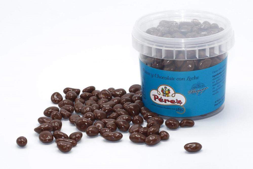 Tarrina De Pasas Bañadas Con Chocolate Con Leche. - 150g - Chocolates Pérez - chocolateSI.com