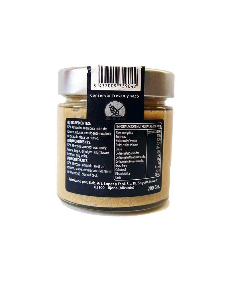 Turrodelia Gourmet. Crema de Untar Turrón, tarro 200g-ChocolateSI-Complementos,Con Almendras,Crema,Gourmet,Sin aceite de Palma,Sin Gluten,Sin Lactosa
