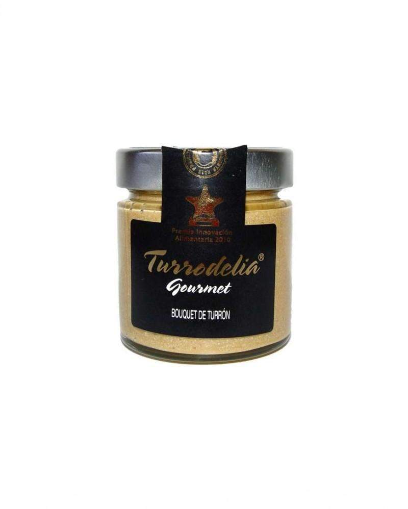 Turrodelia Gourmet. Crema de Untar Turrón, tarro 200g-ChocolateSI-Complementos,Con Almendras,Crema,Gourmet,Sin aceite de Palma,Sin Gluten,Sin Lactosa