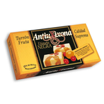 Caja de 12 unidades de Turrón de Fruta Antiu Xixona Etiqueta Negra 300g-ChocolateSI-Cajas,Con Almendras,Con Frutas,Sin Gluten,Suave