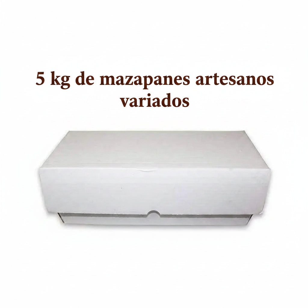 Surtido a granel de Mazapán, caja de 5 Kg-ChocolateSI-Cajas,Con Almendras,Grandes,Lotes,Mazapanes,Navidad,turrones artesanos