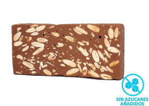 Turrón Chocolate c/almendra. SIN AZÚCARES añadidos-ChocolateSI-Con Almendras,Manteca de Cacao,Pasta de Cacao,Sin Azúcar,Sin Gluten,turrones artesanos