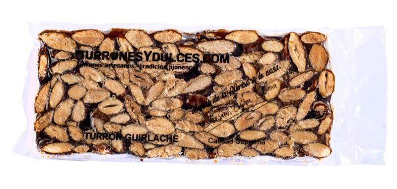 Turrón Guirlache 300 g-ChocolateSI-Blandos,Con Almendras,Duro,Nueces,Ofertas,Sin Gluten,Sin Lactosa